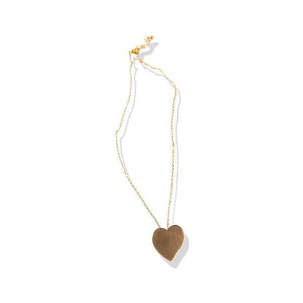 Cassie Heart Necklace, Brass | Ink + Alloy