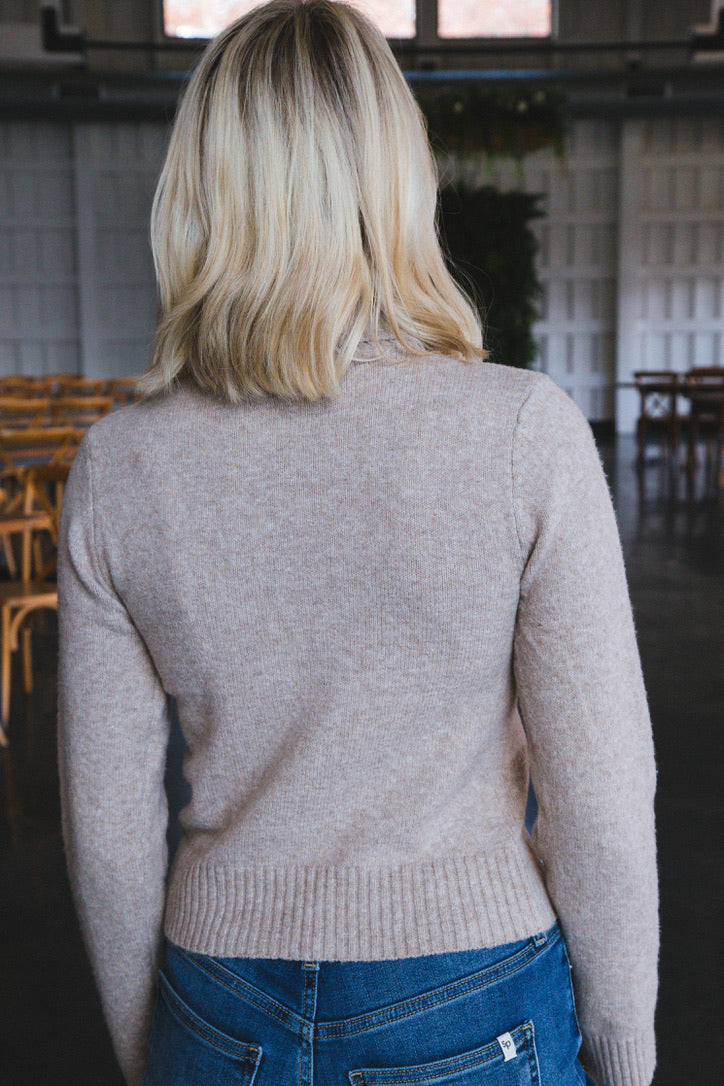 Lessie Turtleneck Sweater, Oatmeal