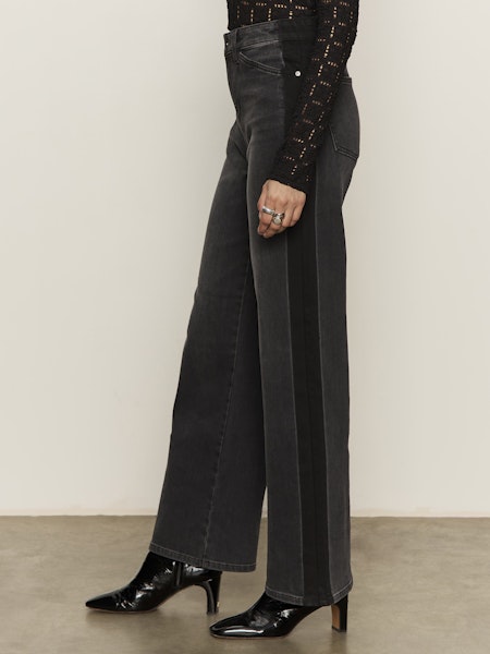 Tuxedo Relaxed Straight Leg Jeans, Black Tie | Sanctuary