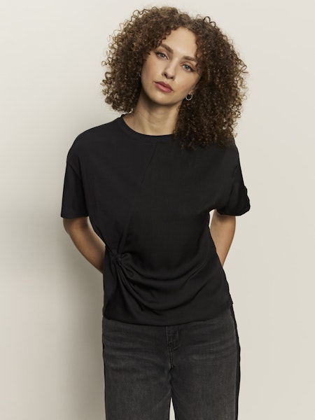 Satin Mix Tee, Black | Sanctuary