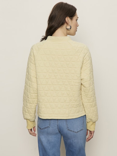Jessie Quilted Button Popover Top, Buttercream | Sanctuary
