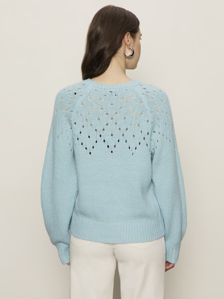 Femme Openwork Sweater, Aquamarine | Sanctuary