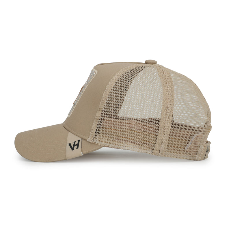 Glitter Patch Hat, Beige | Vintage Havana