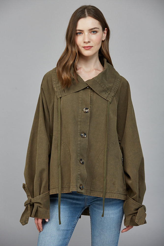 Willow Washed Jacket, Olive