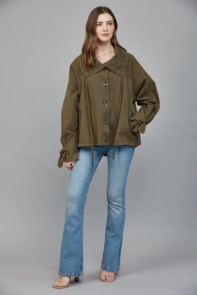 Willow Washed Jacket, Olive