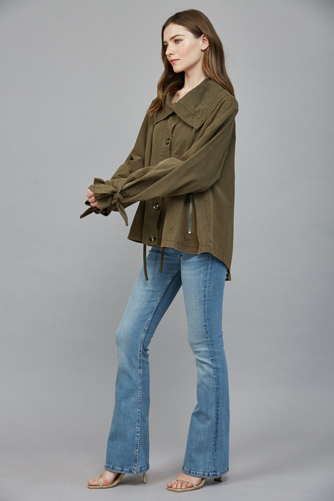Willow Washed Jacket, Olive