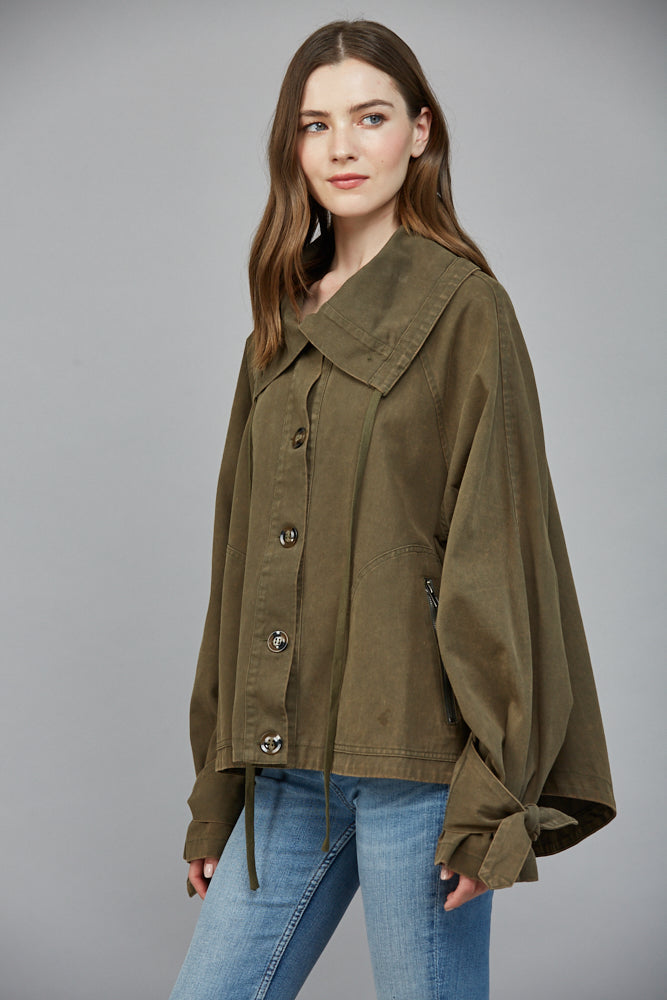 Willow Washed Jacket, Olive