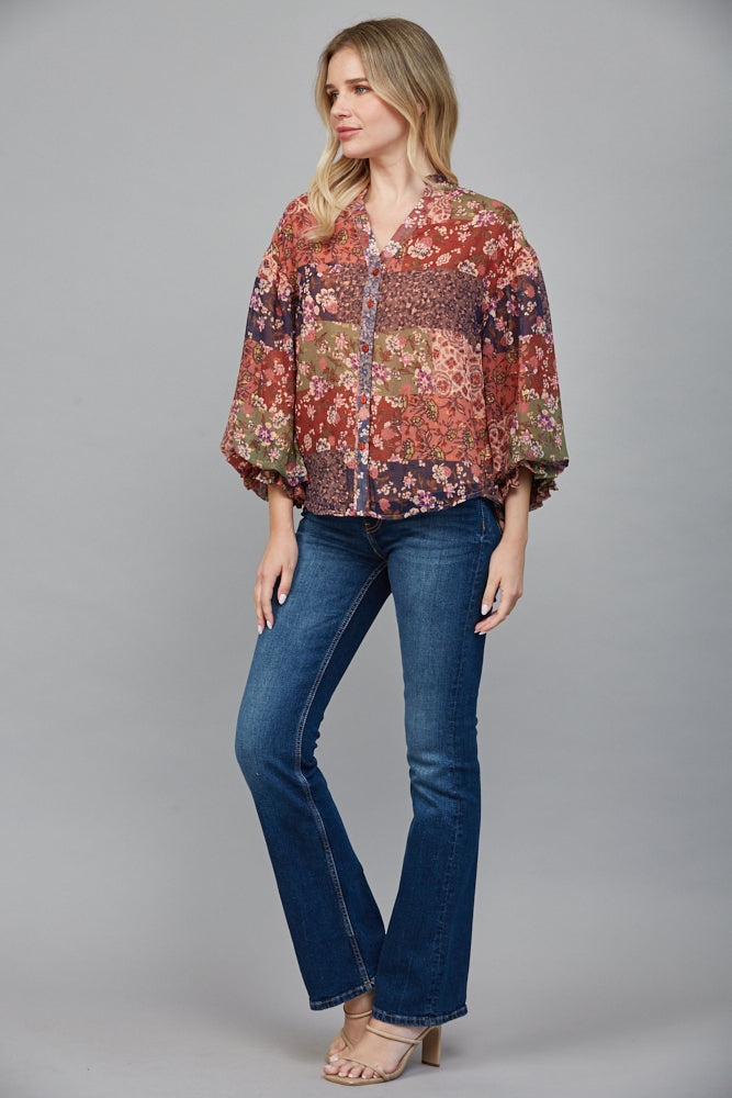 Freya Ruffled Blouse, Multi