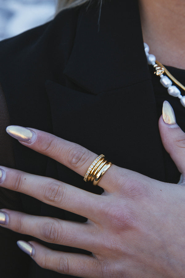 Faye Set of 4 Stacked Rings | Sahira Jewelry