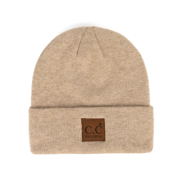 Eden Classic CC Beanie, Heather Beige