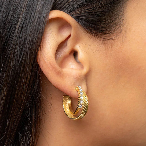 Hampton Hoop Earring, Gold | BRACHA