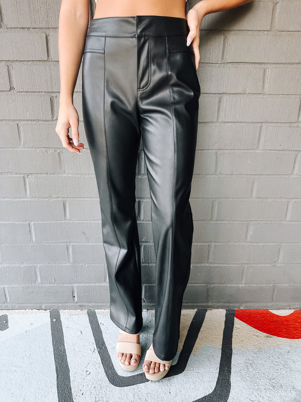 Uptown High Rise Vegan Pants, Black | Free People