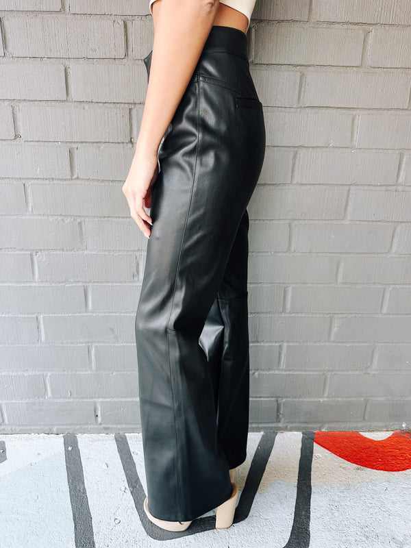 Uptown High Rise Vegan Pants, Black | Free People