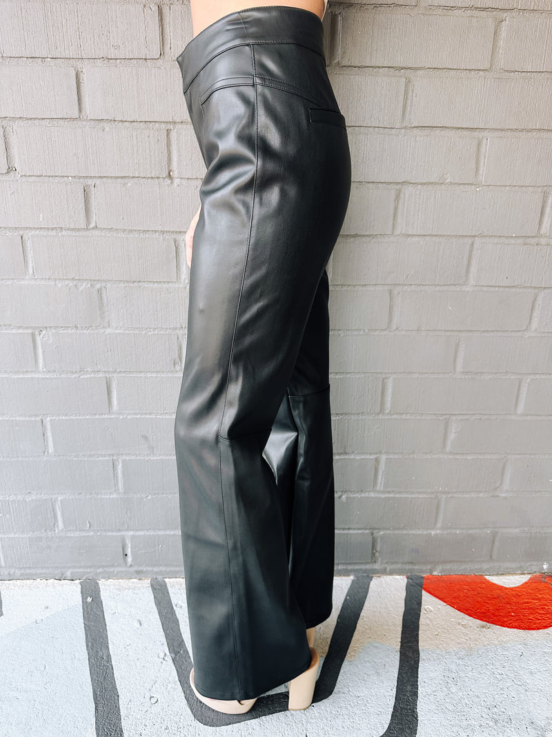Uptown High Rise Vegan Pants, Black | Free People