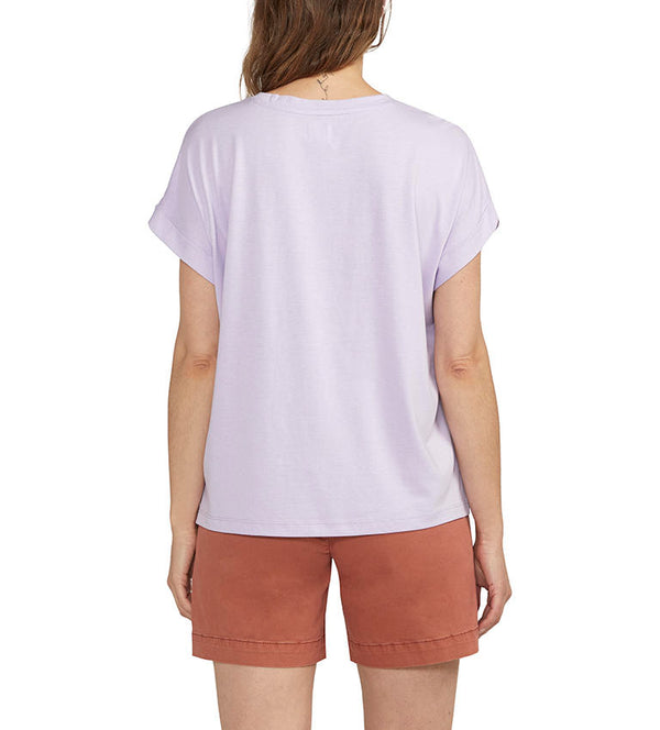 Drapey Luxe Tee, Lavender | JAG