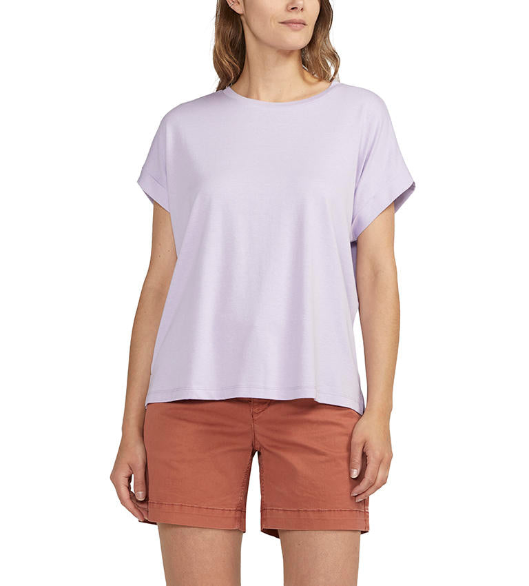 Drapey Luxe Tee, Lavender | JAG