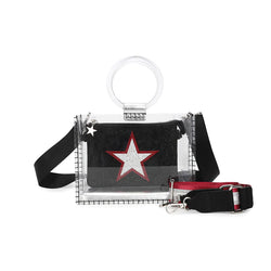 Mini Molly Clear Vinyl Crossbody, Black/Silver | Vintage Havana