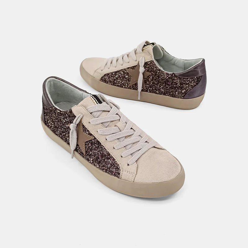 Paula Lace Up Star Sneaker, Multi Sparkle | SHUSHOP