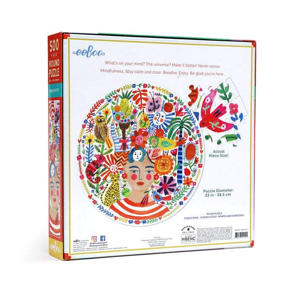 Perky and Positive 500 Piece Round Puzzle, Positivity