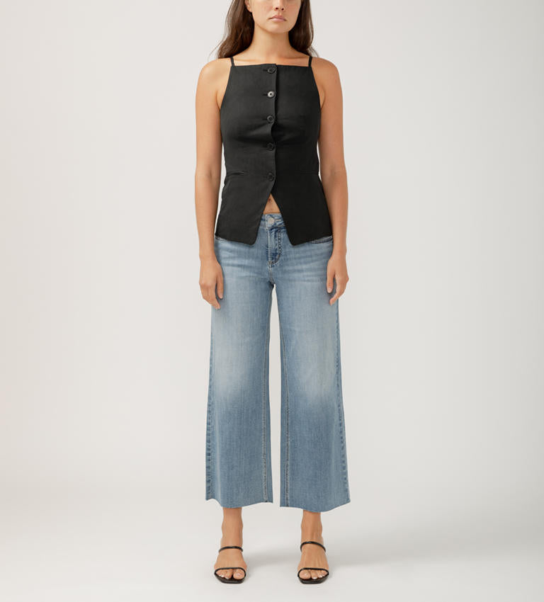 Suki Ankle Wide Leg Jeans, Indigo | Silver Jeans Co