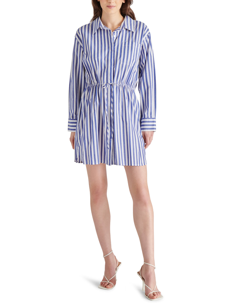 Rani Striped Shirt Dress, Blue | Steve Madden