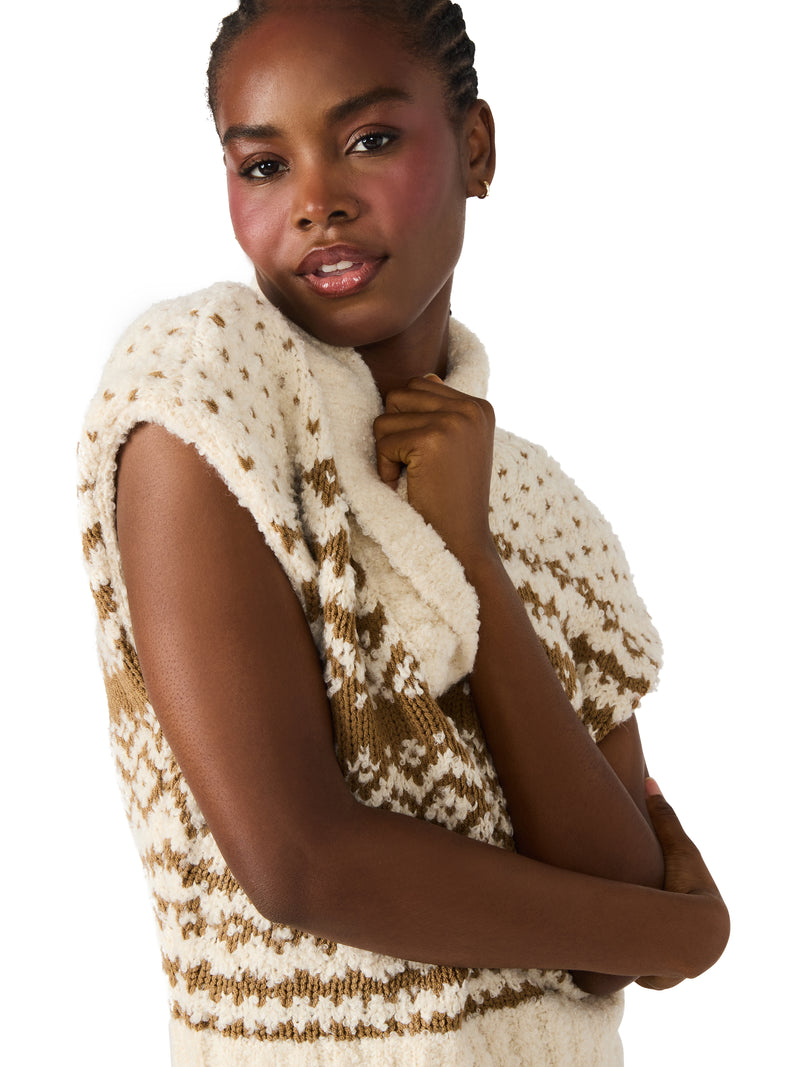 Paulie Collared Sweater Vest, Multi | Steve Madden