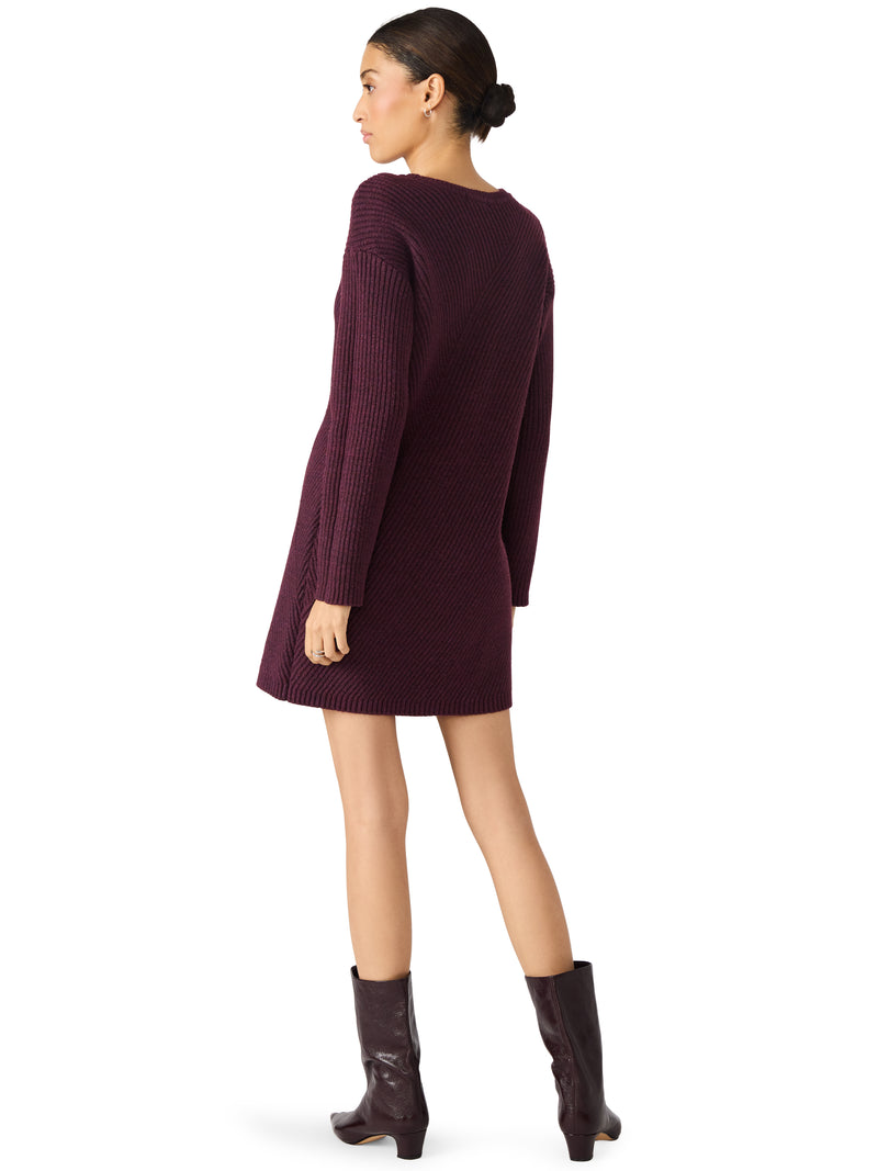 Abbie Sweater Dress, Beet | Steve Madden