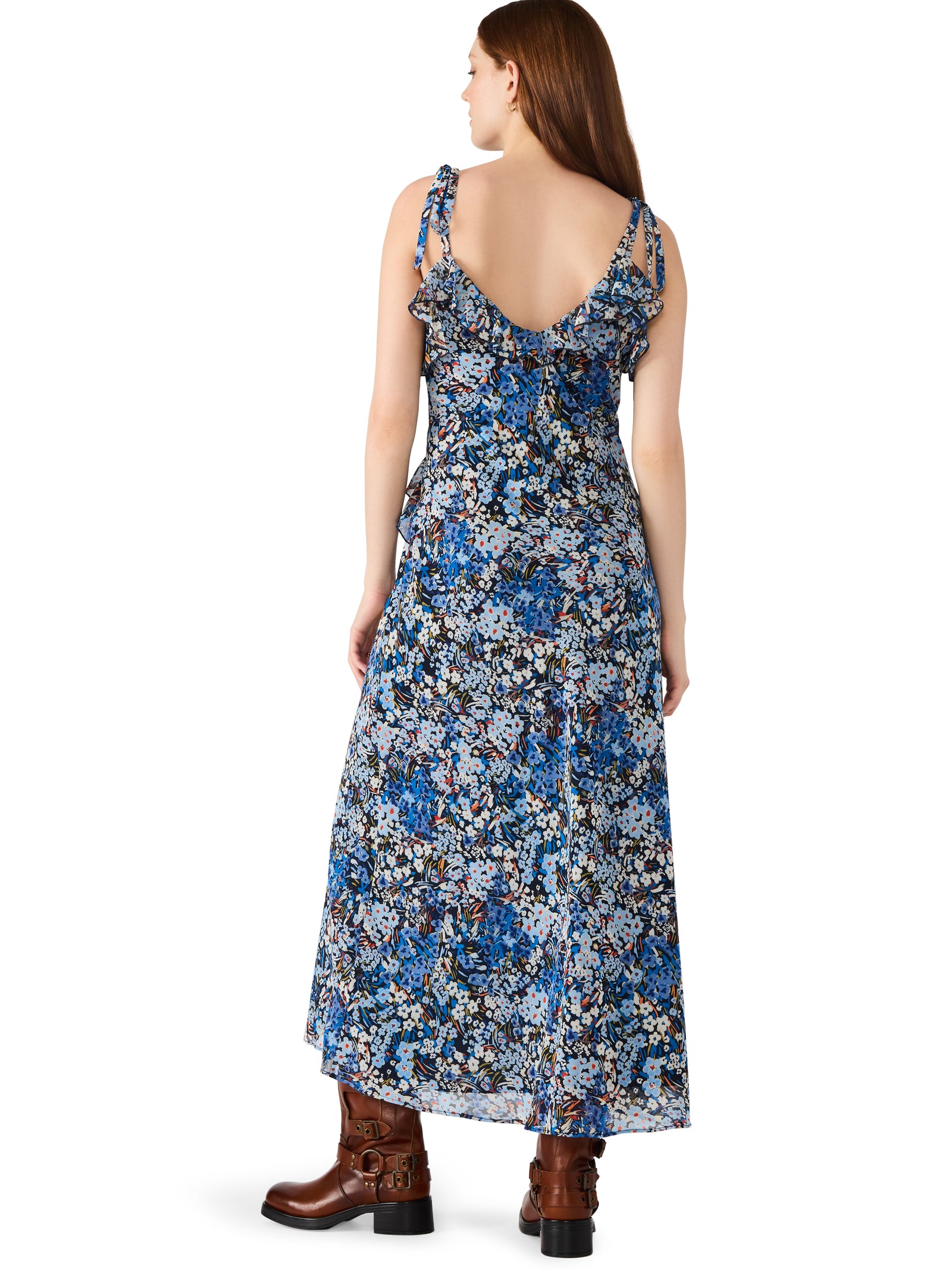 Adalina Floral Maxi Dress, Bristol Blue