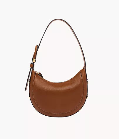 Harwell Crescent Handbag, Brown | FOSSIL