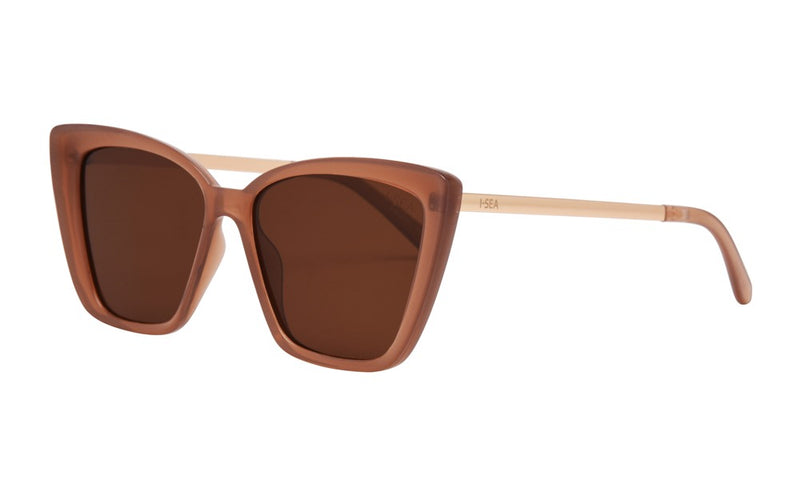 Aloha Fox Polarized Sunglasses, Dusty Rose/Brown | I-SEA
