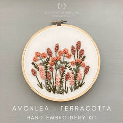 Beginner Embroidery Kit, Avonlea in Terracotta