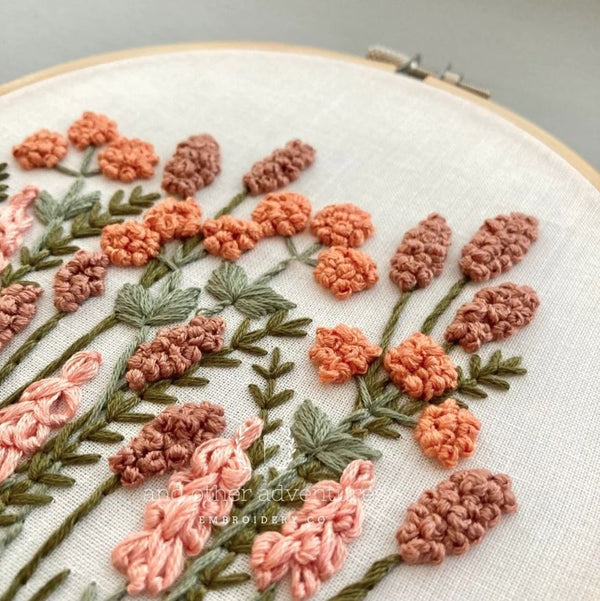 Beginner Embroidery Kit, Avonlea in Terracotta