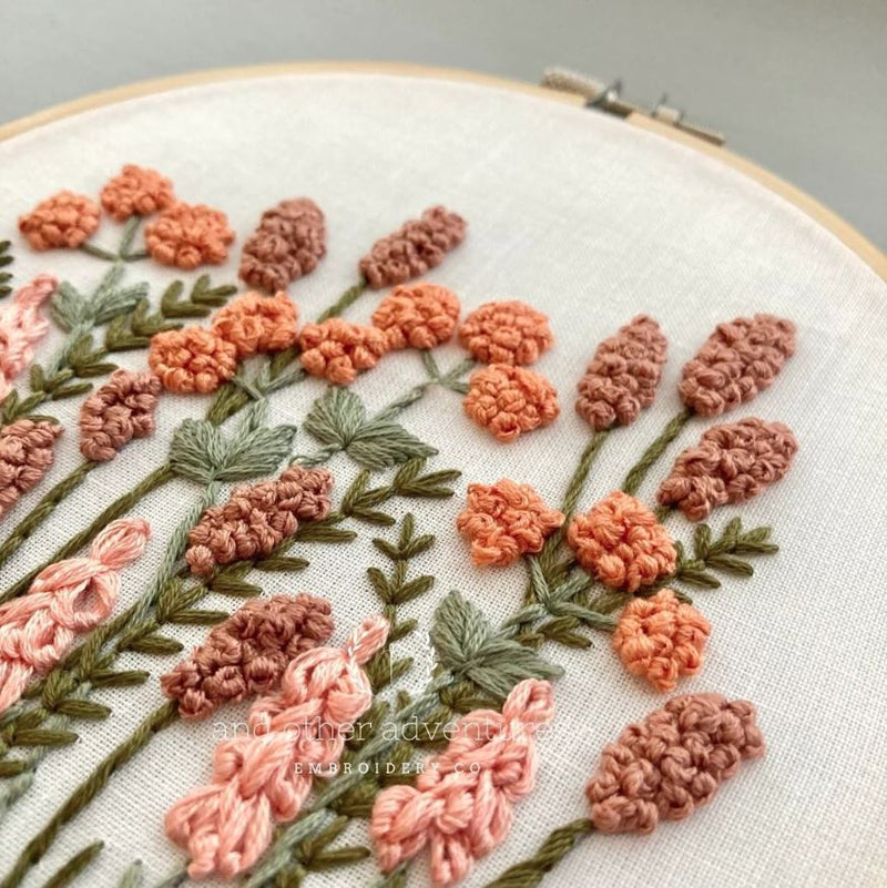 Beginner Embroidery Kit, Avonlea in Terracotta