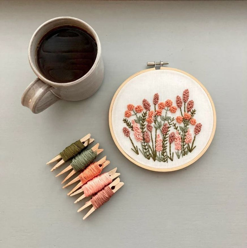 Beginner Embroidery Kit, Avonlea in Terracotta