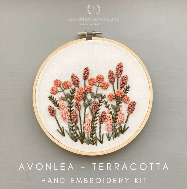 Beginner Embroidery Kit, Avonlea in Terracotta