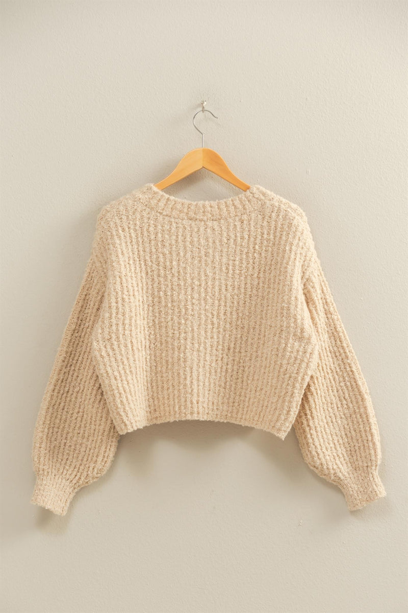 Emberly Fluffy Knit Cardigan, Alpaca