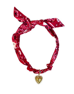 Cheyanne Heart Pendant Scarf Necklace, Firecracker Red | Nora James Jewelry