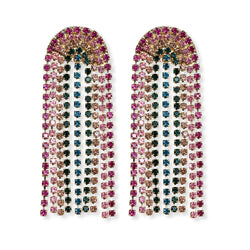 Clara Waterfall Stone Dangle Earrings, Rainbow | Ink + Alloy