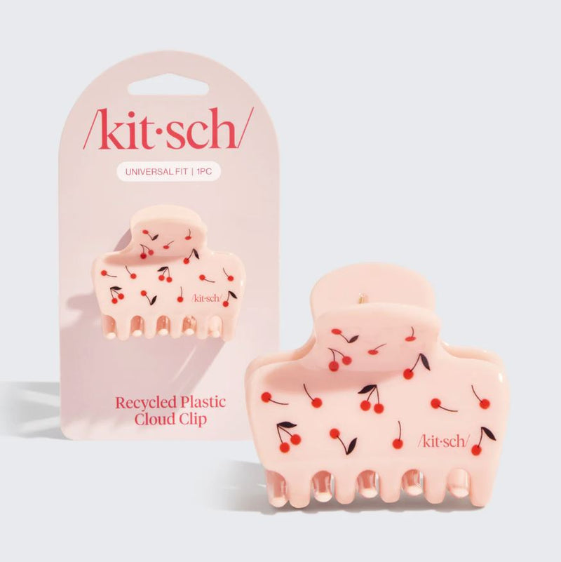 Recycled Plastic Medium Cloud Clip, Cherry Print | Kitsch