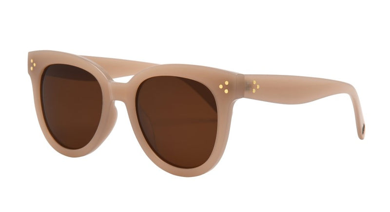 Cleo Polarized Sunglasses, Oatmeal/Brown | I-SEA
