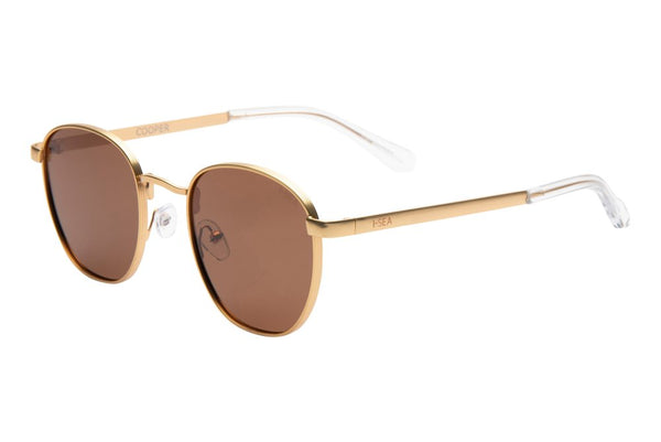 Cooper Polarized Sunglasses, Gold Brown | I-SEA