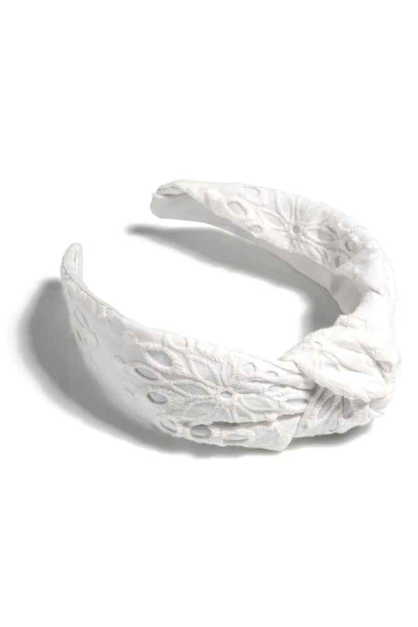 Natasha Fabric Knotted Headband, Ivory