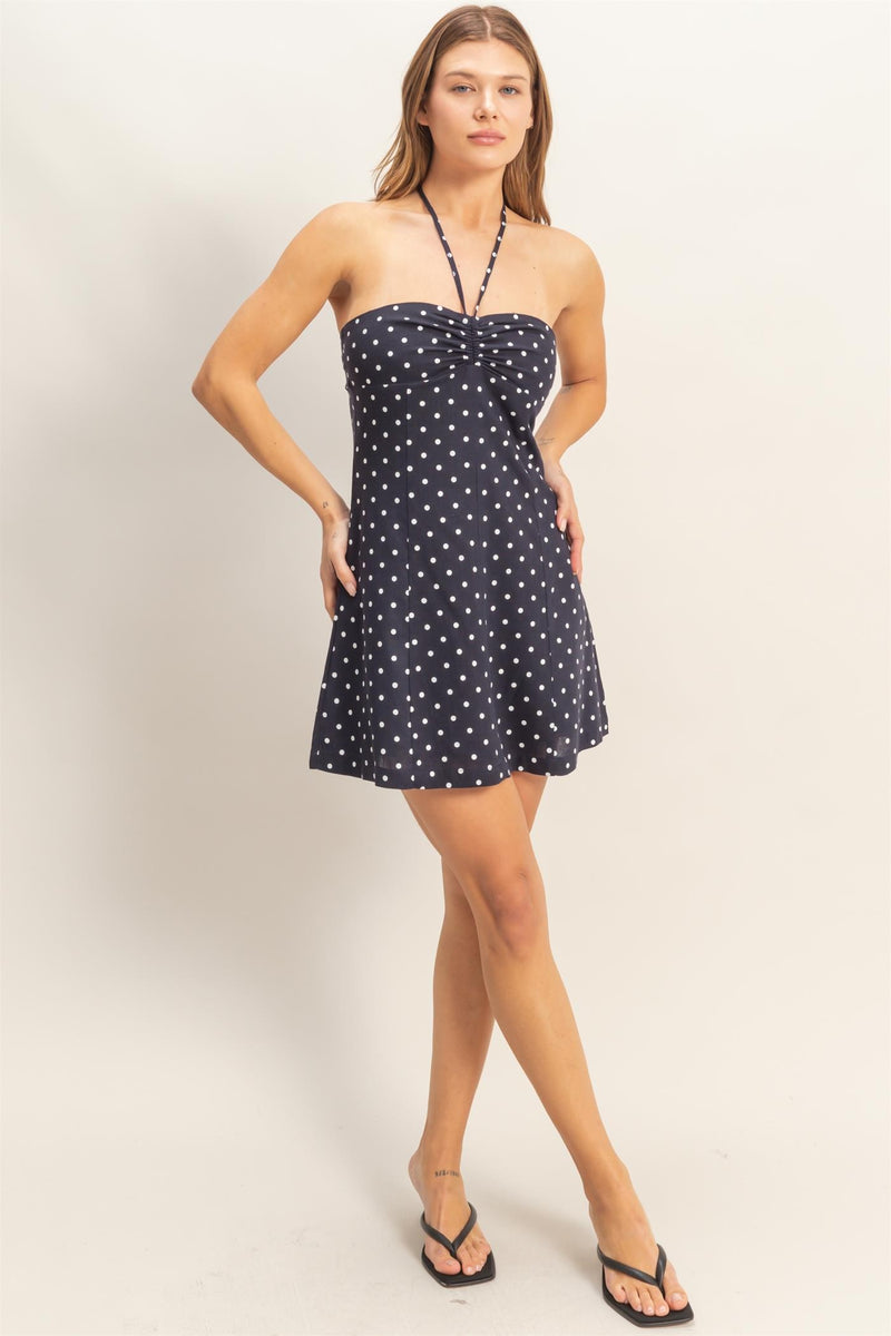 navy polka dot mini dress Summer Dress, – North & Main Clothing Company Shoe Size_7.5 amazon blue maxi dress neck wrap skirt mini Customization:No = Standard Height 5'8