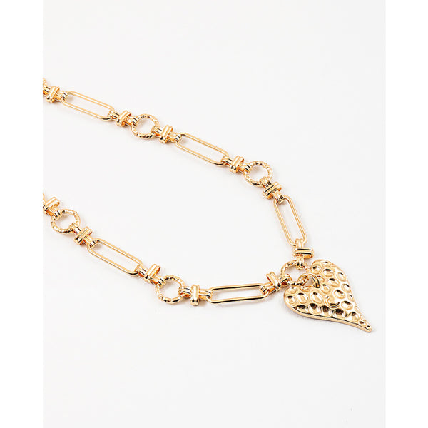 Vera Heart Pendant Necklace, Gold