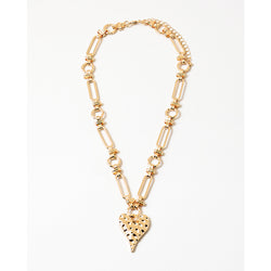 Vera Heart Pendant Necklace, Gold