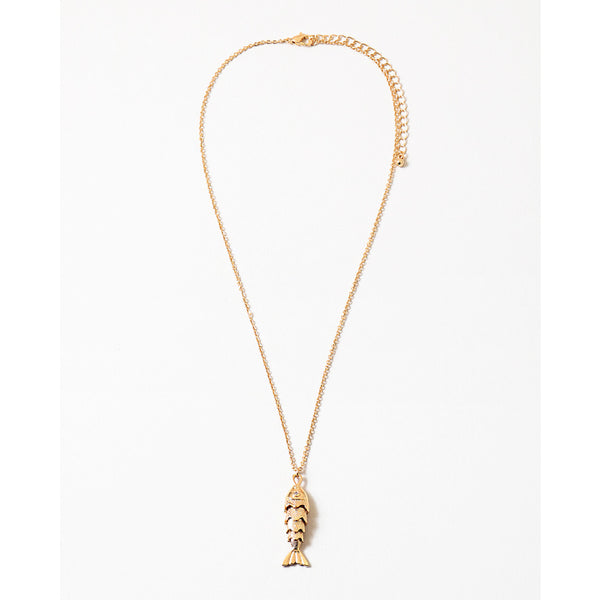 Sally Fish Pendant Necklace, Gold