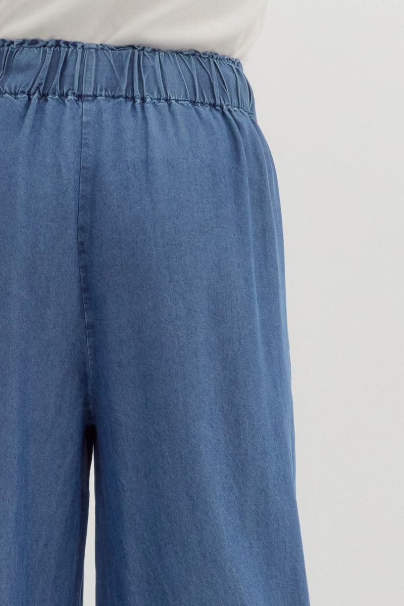 Eugenia Wide Leg Pants, Denim Blue