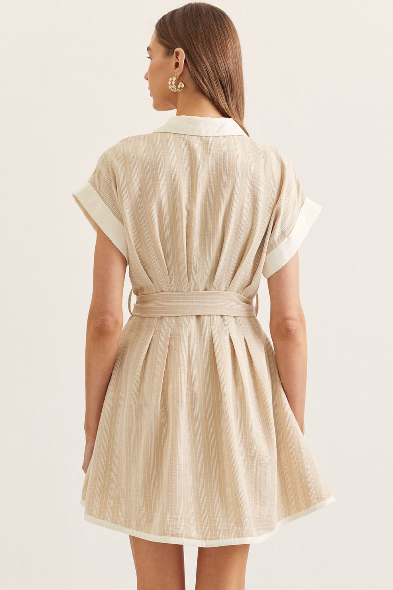 taupe mini dress Taupe Cap Sleeve Ruched Detail Mini Dress