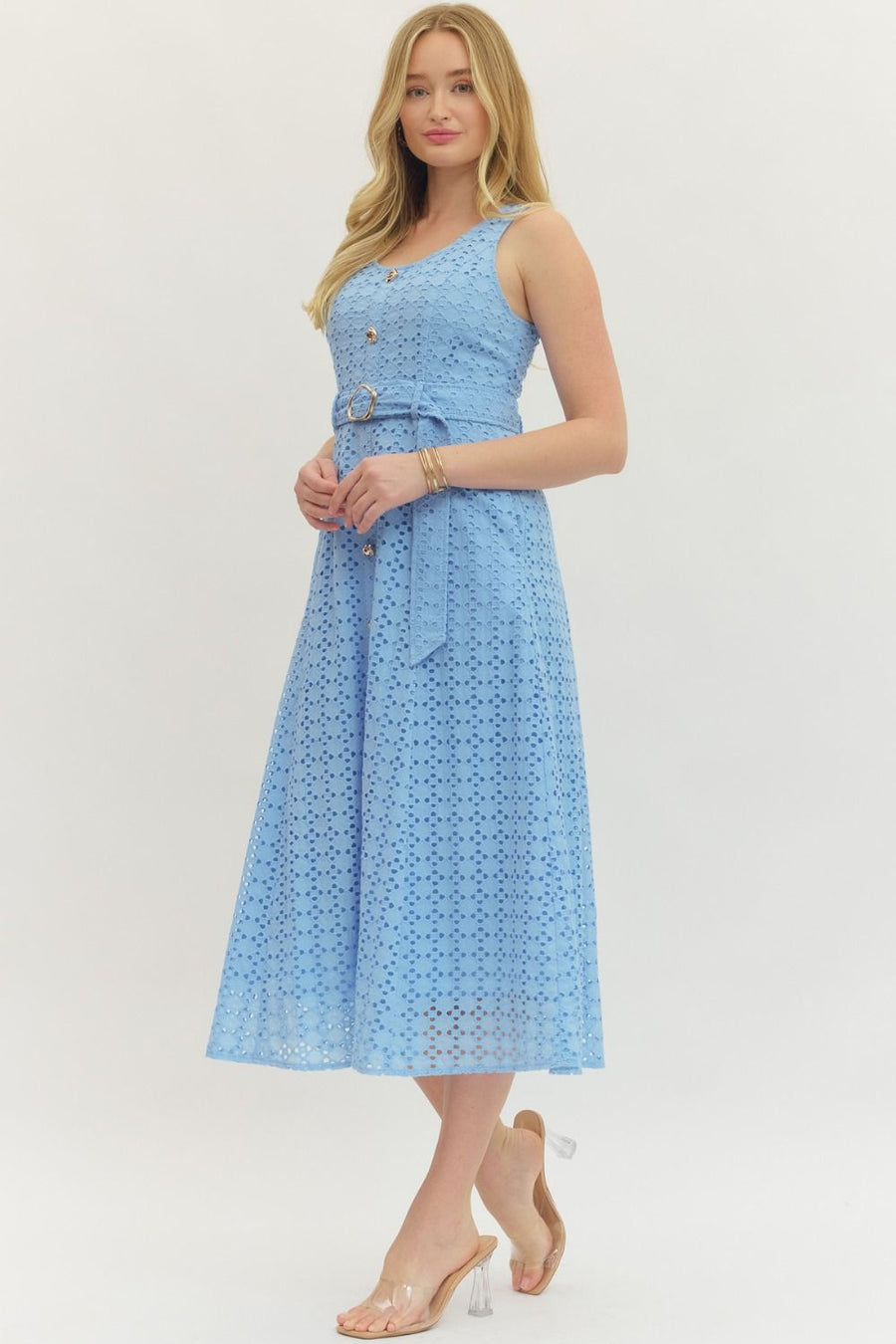 Saylor Lace Midi Dress, Blue North & Main Clothing Company Saylor Lace Midi Dress, Blue North & Main Clothing Company