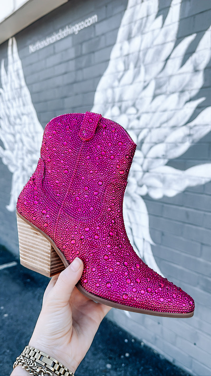 Harlow Rhinestone Bootie, Hot Pink | Matisse